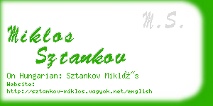 miklos sztankov business card